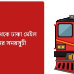 চট্টগ্রাম থেকে ঢাকা মেইল ট্রেনের সময়সূচী